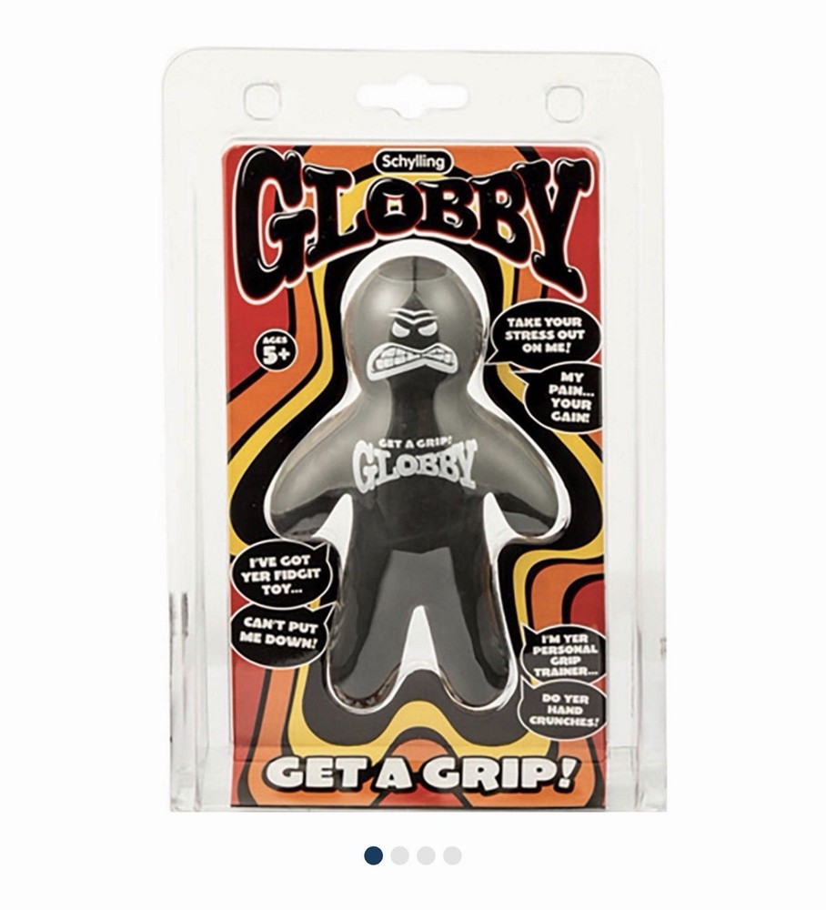 Shylling Globby Guy Stress Fidget Squeeze Squishy Toy Black