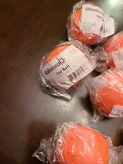 Abilitations Gel Ball, 2 Inches, 2 Ounces, Orange, LOT of 7, All New and Sealed