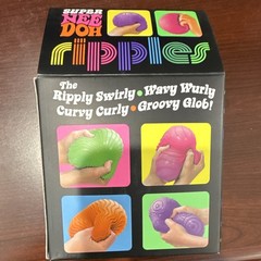 Schylling Super Nee Doh Ripples Stress Reliever Squeeze Ball Toy Pink-In hand!