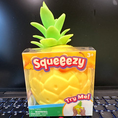 Squeeezy Pineapple Tactile Squeeze Toy Yellow/Green Ages 3+ 3-4 Years