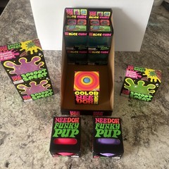 Mixed Lot Of 10 Needoh With Box (Sploot Splat, Nice Cube, Color Change, Pup)