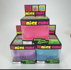 NeeDoh Nice Cube 2.25″ Super Solid Squish 3-Pack Blue Pink & Purple Lot