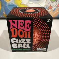 Nee Doh Fuzz Ball Velvet Squeeze Toy (Orange) Ages 3+ 3-4 Years