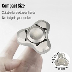 FREELOVE Mini Metal Fidget Spinner for Adults – Heavy Duty Tri-Spinner Toy