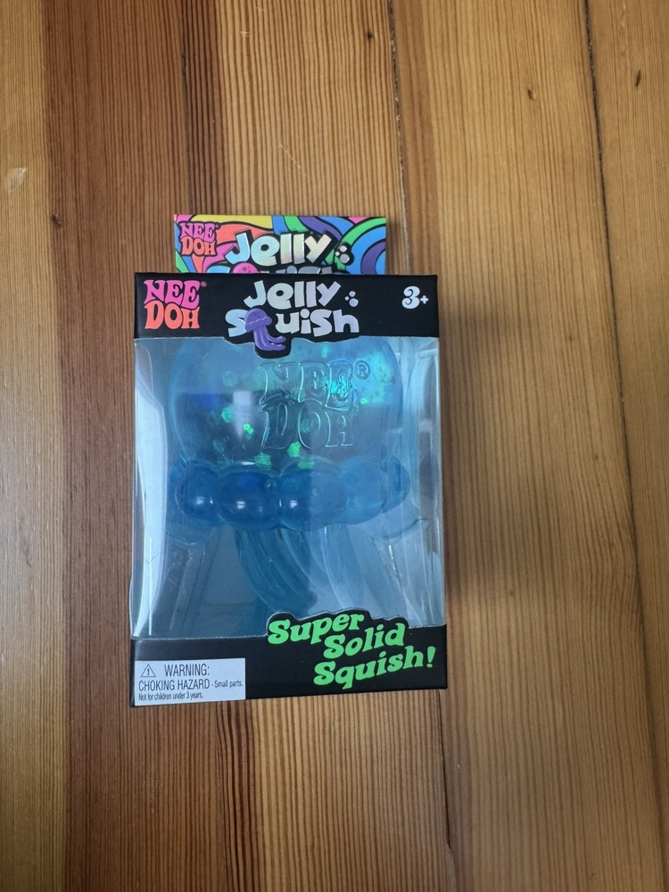 AUTHENTIC NIB NeeDoh Jelly Squish Glitter Filled Jellyfish