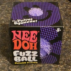 Schylling NeeDoh Fuzz Ball Flower Power Velvet Squeeze Sensory Fidget Toy NEW