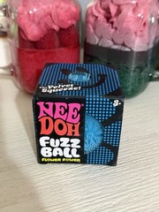 BLUE Needoh FUZZ BALL Flower Power Nee Doh Squishy NEE-DOH Fuzzball AUTHENTIC US