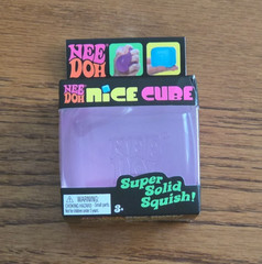 Nee Doh Nice Cube Super Solid Squish Cube Purple, 100% Authentic