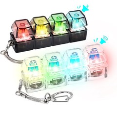 2 Pcs Keyboard Fidget Toy, Loud & Silent 1.1 x 0.8 x inches, Black, White