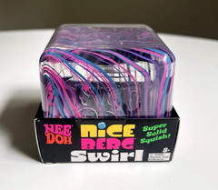 NeeDoh Nice Berg Swirl XL Giant Nee Doh Squishy Swirl Cube Blue Pink Purple🧊NEW