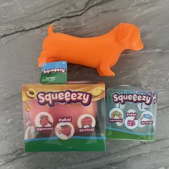 Squeeezy Peach Dice Dog Squishy Toy Stress Relief 💥Pack Of 3💥