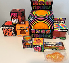 Schylling Ultimate Orange NeeDoh Bundle Lot of 8 + rms dino and jadore gumdrop