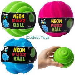 Crazy Fun Neon Fuzz Ball VIRAL Squish Sensory Fidget Toy [x1 RANDOM COLOR]