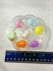 Mini Squishy Animal Squeeze Toys w/ Plastic Flower Case, Multicolor