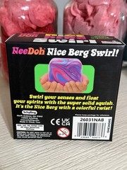 NeeDoh Nice Berg Swirl XL Giant Nee Doh Squishy Swirl Cube Orange Pink Yellow