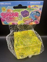 Sugar Swaps Building Blocks Yellow Glitter Squishy Sensory Fidget Toy ORB NEW (1