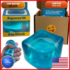 Squeez’M Premium Big Block Squeezm 35 Larger Than The Standard Squishy Toy For