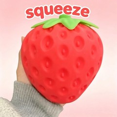 Sunny Days Jumbo Squeezy Strawberry Squishy Toy Stress Relief Sensory Fun