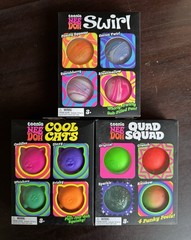 LOT OF 3 – NeeDoh Teenie Cool Cats Quad Squad Swirl (4 pack) Sensory Toy Nee Doh
