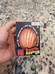 NeeDoh Swirlie Eggs Squishy Orange Egg Nee Doh Swirly Easter Squishy Toy RARE