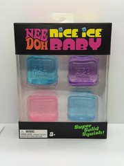 Schylling Nee Doh Nice Ice Baby Super Solid Squish Sensory Toys Blue Pink Purple