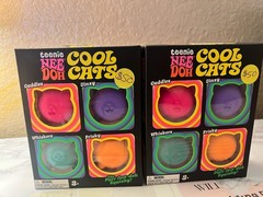 Schylling NeeDoh Teenie Cool Cats 4-Pack Squishy Fidget Stress Balls