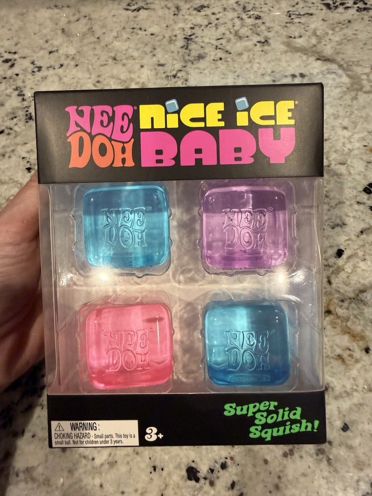 NeeDoh Nice ICE Baby 4 pack 🔥 Mini Nice Cube Pink Blue Purple BRAND NEW SEALED