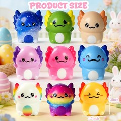 24pcs Axolotl Slow Squishy Toy,Axolotl Stress Relief Fidget Toy,Slow Small
