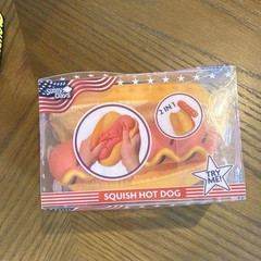 Sunny Days Squish Hot Dog 2-in-1 Tactile Squeeze Toy Yellow/Red MPN 571235