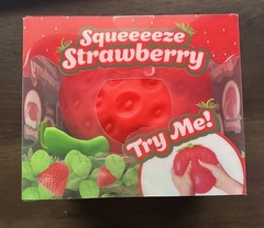 Sunny Days Jumbo Squeezy Strawberry Squishy Toy Stress Relief Toy TikTok VIRAL