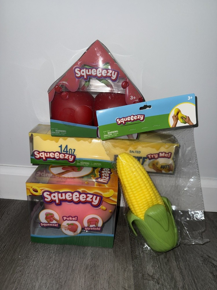 Sunny Days Jumbo Squeezy Bundle Of 4✨ Butter, Corn, Cherries, Peach!