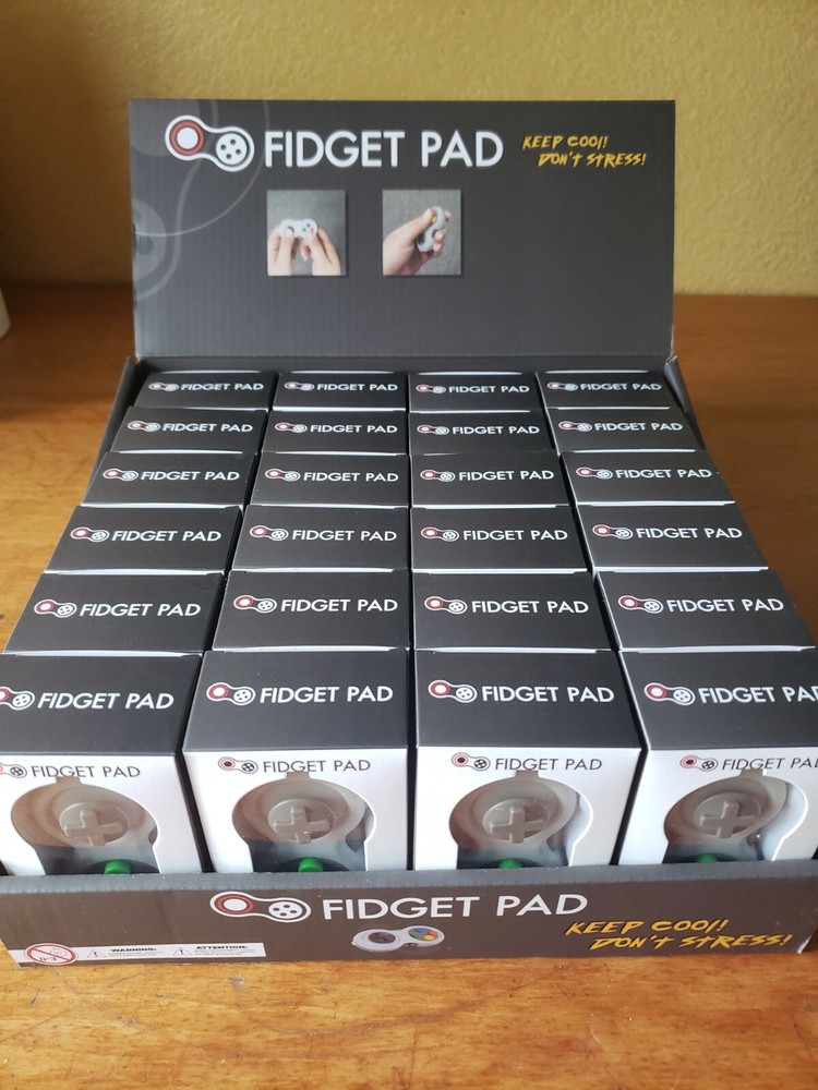 Box of 24 New Fidget Controller Pads, Stress Reducer/Relief, GREAT party favors