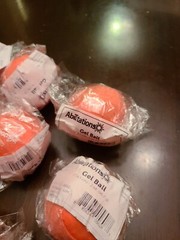 Abilitations Gel Ball, 2 Inches, 2 Ounces, Orange, LOT of 7, All New and Sealed