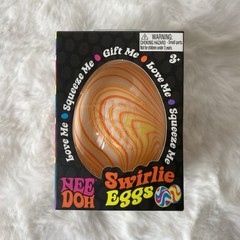 NeeDoh Swirlie Eggs Squishy Orange Egg Nee Doh Swirly Easter Squishy Toy RARE