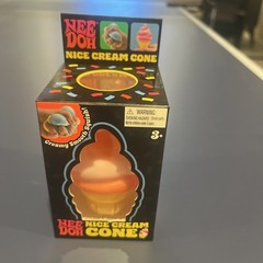 ORANGE NICE CREAM CONE NEE DOH Ice Cream Swirl Squishy Stress Toy