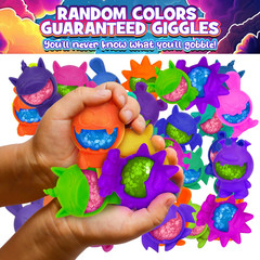 Power Your Fun Glitter Gobblers Squishy 6 pack Fidget Toys for a Child Age 3+ &