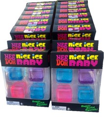 Nee Doh Nice Ice Baby Super Solid Squish Tactile Squeeze Toy Blue Pink Purple