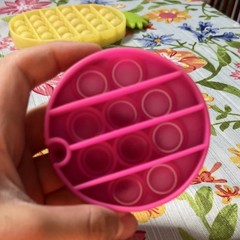 Pink Round Pop It Fidget Tactile Sensory Toy for Ages 4-11 Years