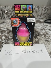🔥 Nee Doh Nice Cream Cone Pink Squishy Fidget Toy Stress Anxiety Relief New