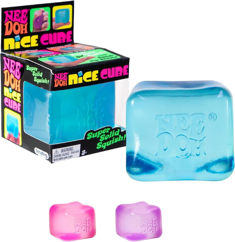 ✅✅Needoh Nice Cube transparent Blue Purple or Pink (1 Pack, Random Color) Toy✅