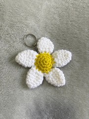 Keychain crochet lanyard accessory flower kids teens marble backpack daisy