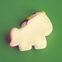 Jaru Toys Squeesh Yum Jiggly Gummy Feel White Unicorn Stretchy Toy