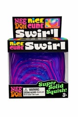 NeeDoh Nice Cube Swirl Purple Blue Sensory Squishy Toy- Free Shipping