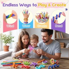 Fidget Toys Bulk for Kids: 50 Pack Bendable Fidget Sticks – Party Favors