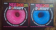 Lot of 2 Schylling Authentic Nee Doh Dohnut Swap Frosting Squishy Pink & Blue