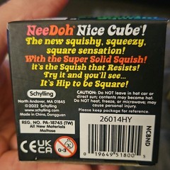 Nee Doh Nice Cube Super Solid Squish Pink Squeeze Toy, MPN 26014HY