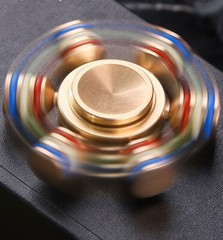 Brass Fidget 6 Point Hand Spinner Finger Gyro Toy EDC Focus Stress Reliever Toys