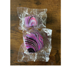 2-Pack Marbled Squishy Squeeze Toys Pink Purple Black White Wrapped