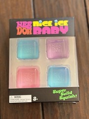 NeeDoh Nice Ice Baby 4 pack Set Four Nee Doh Mini Nice Cube Pink Blue Purple