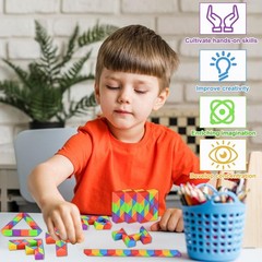 GOLDGE 24 Pack Mini Fidget Snake Cube Puzzle Toys – 10.16 mm, Rainbow Colors